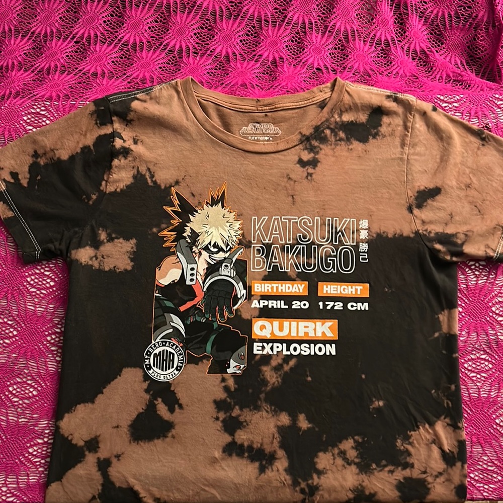 Brown and black tie-dye, my hero, academia shirt #Katsuki